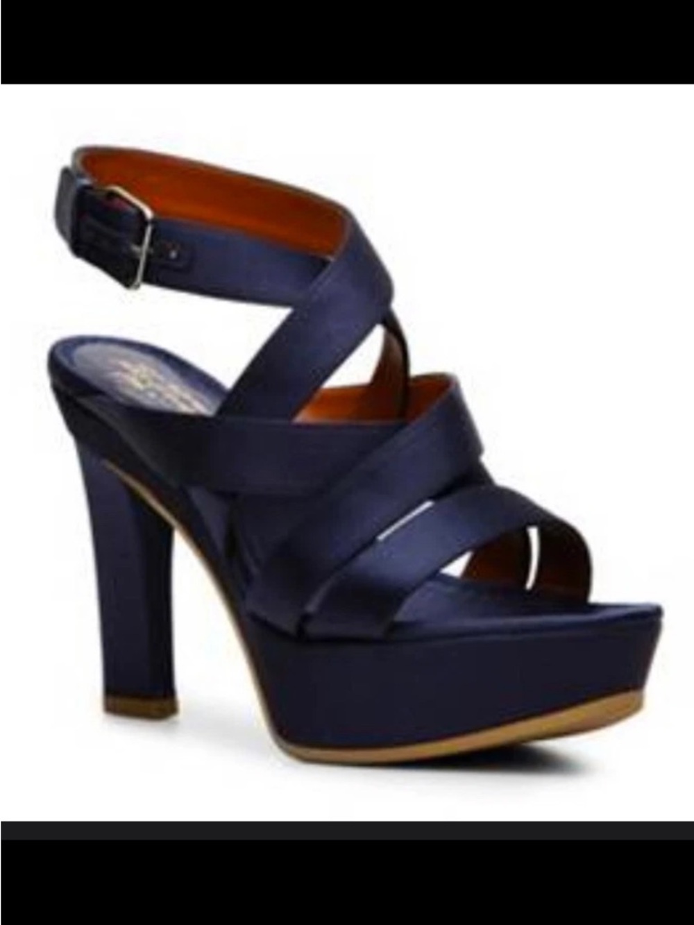 Santoni Rose Collection Blue Satin Pump High Heel Sandals Sz 6.5 US $860